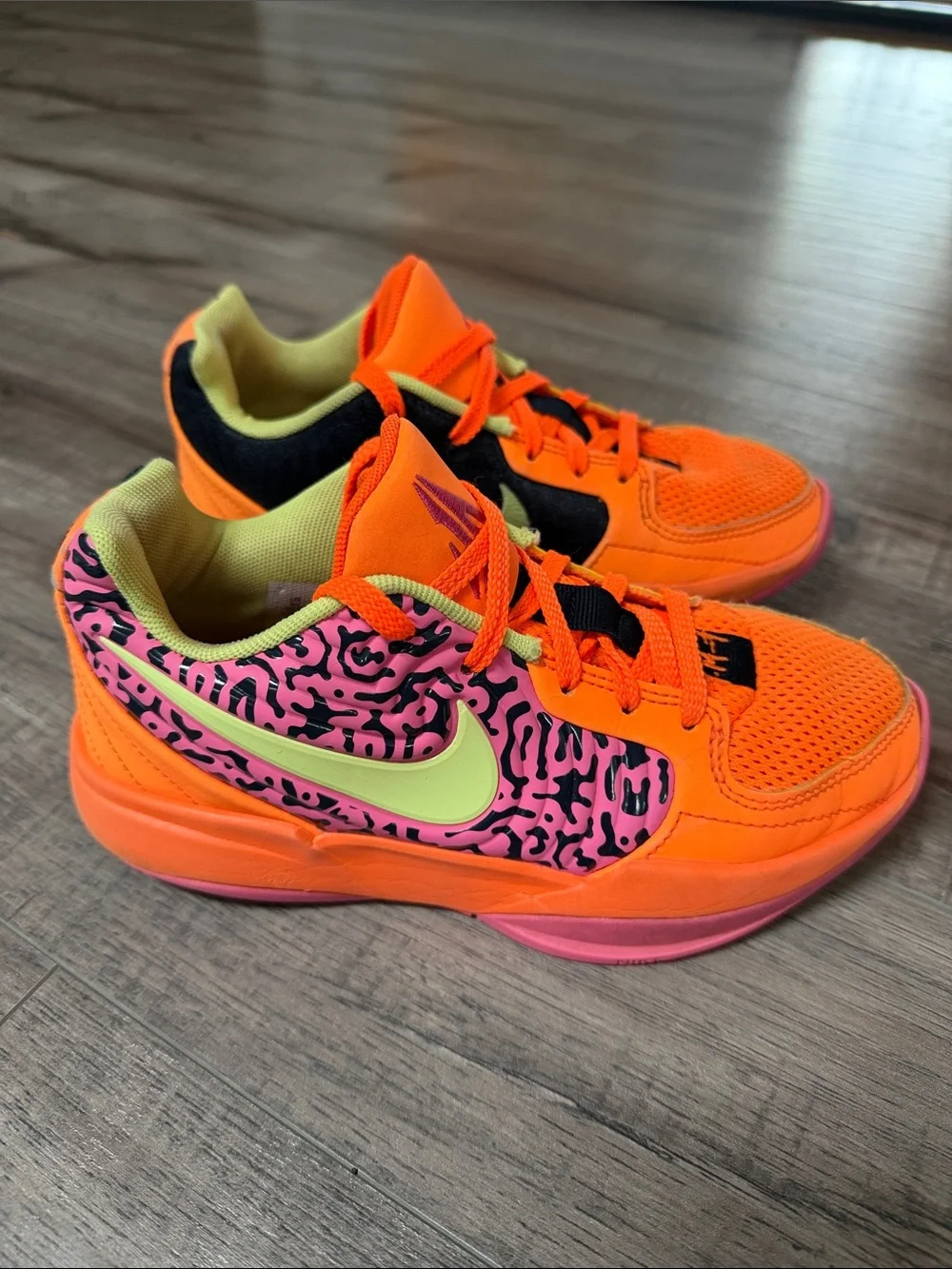 Nike Kids Orange and Pink Animal-Print Low-Top Sneakers size 3